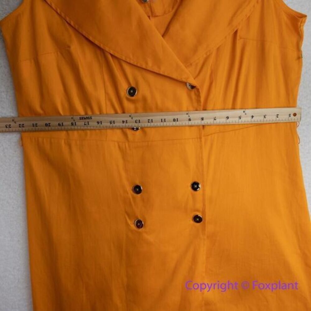 New! Ashley Stewart orange dress double breasted collared with belt, size 22/24 - Picture 5 of 16